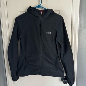The North Face light fleece hooded jacket, good used condition, size M, black